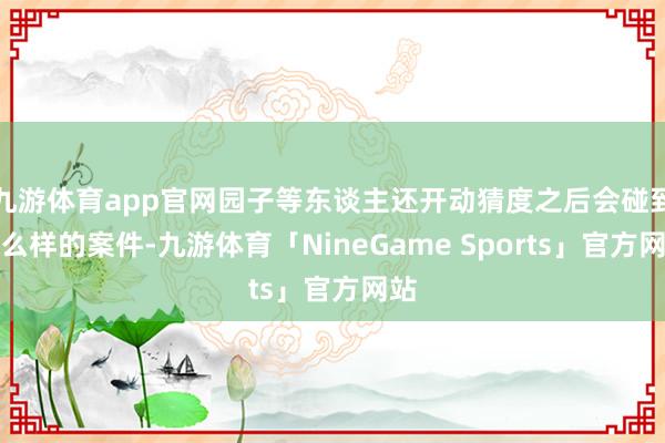 九游体育app官网园子等东谈主还开动猜度之后会碰到什么样的案件-九游体育「NineGame Sports」官方网站