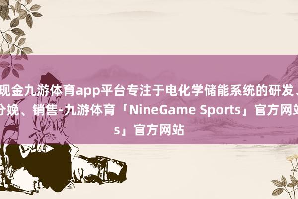 现金九游体育app平台专注于电化学储能系统的研发、分娩、销售-九游体育「NineGame Sports」官方网站